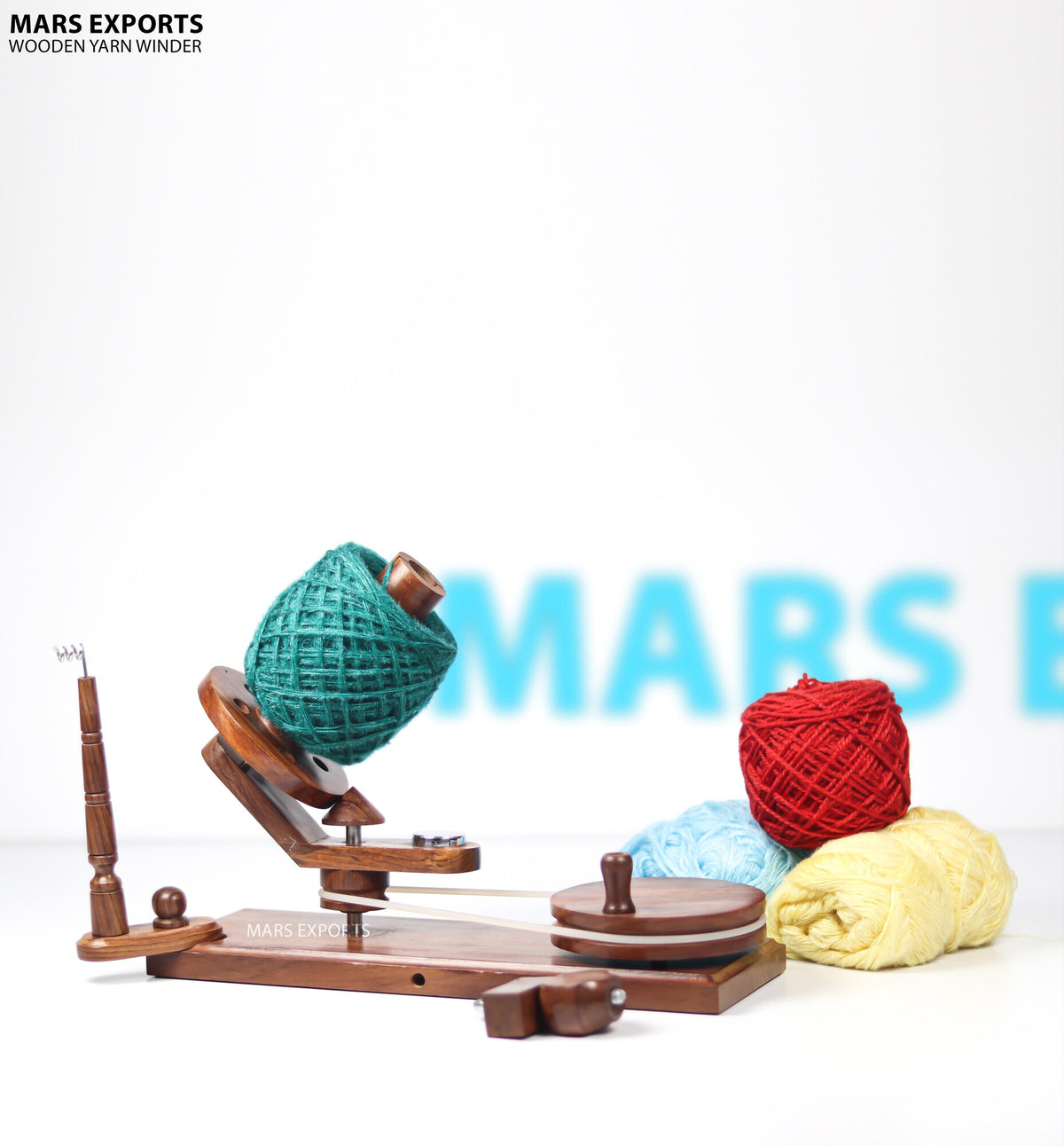 Manual rosewood yarn winder gift for knitters and crocheters