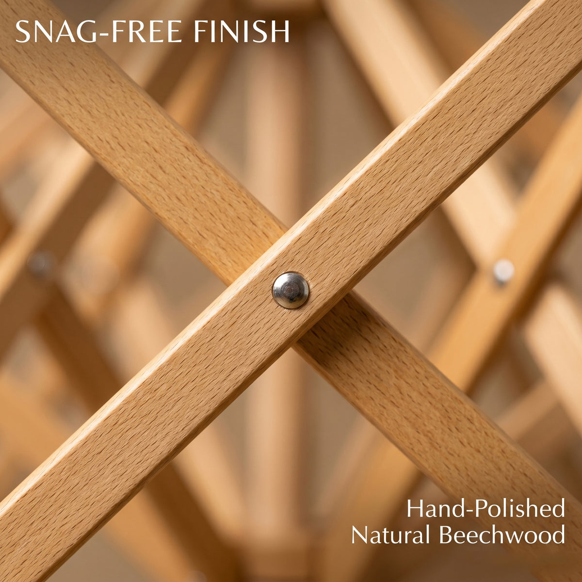 Handcrafted wooden umbrella swift for knitting, crochet and yarn winding