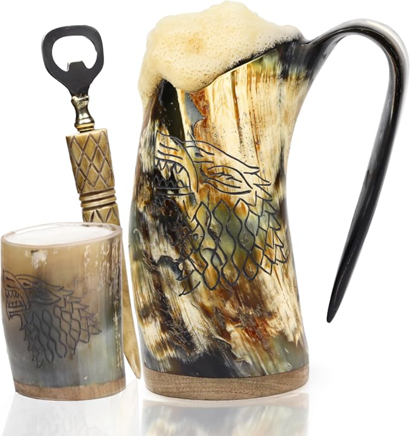 MARS EXPORTS natural ox horn mug design 1