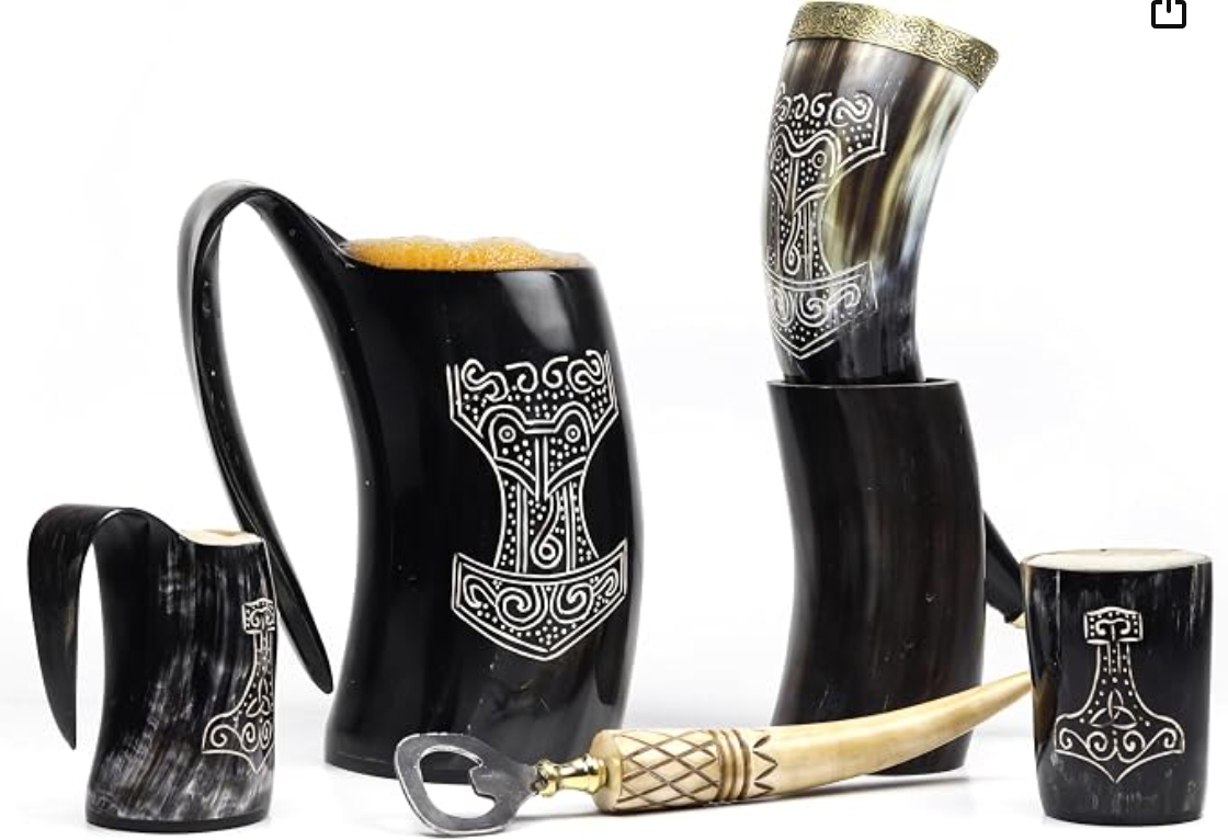 MARS EXPORTS natural ox horn mug design 2