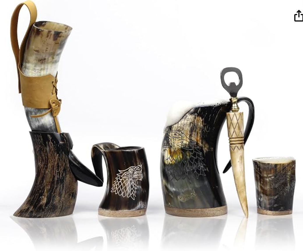 MARS EXPORTS natural ox horn mug design 3
