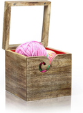 MARS EXPORTS square wooden yarn bowl single ball holder