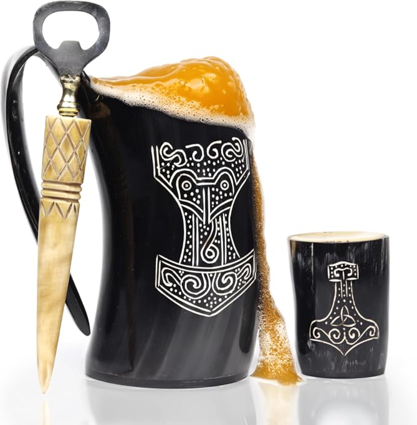MARS EXPORTS Thor design Viking horn mug set