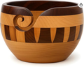 MARS EXPORTS handcrafted multiwood yarn bowl with swirl cutout