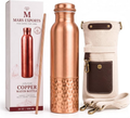 MARS EXPORTS Bottom Hammered copper bottle 950 ml