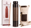 MARS EXPORTS Floral Black Antique copper bottle 950 ml