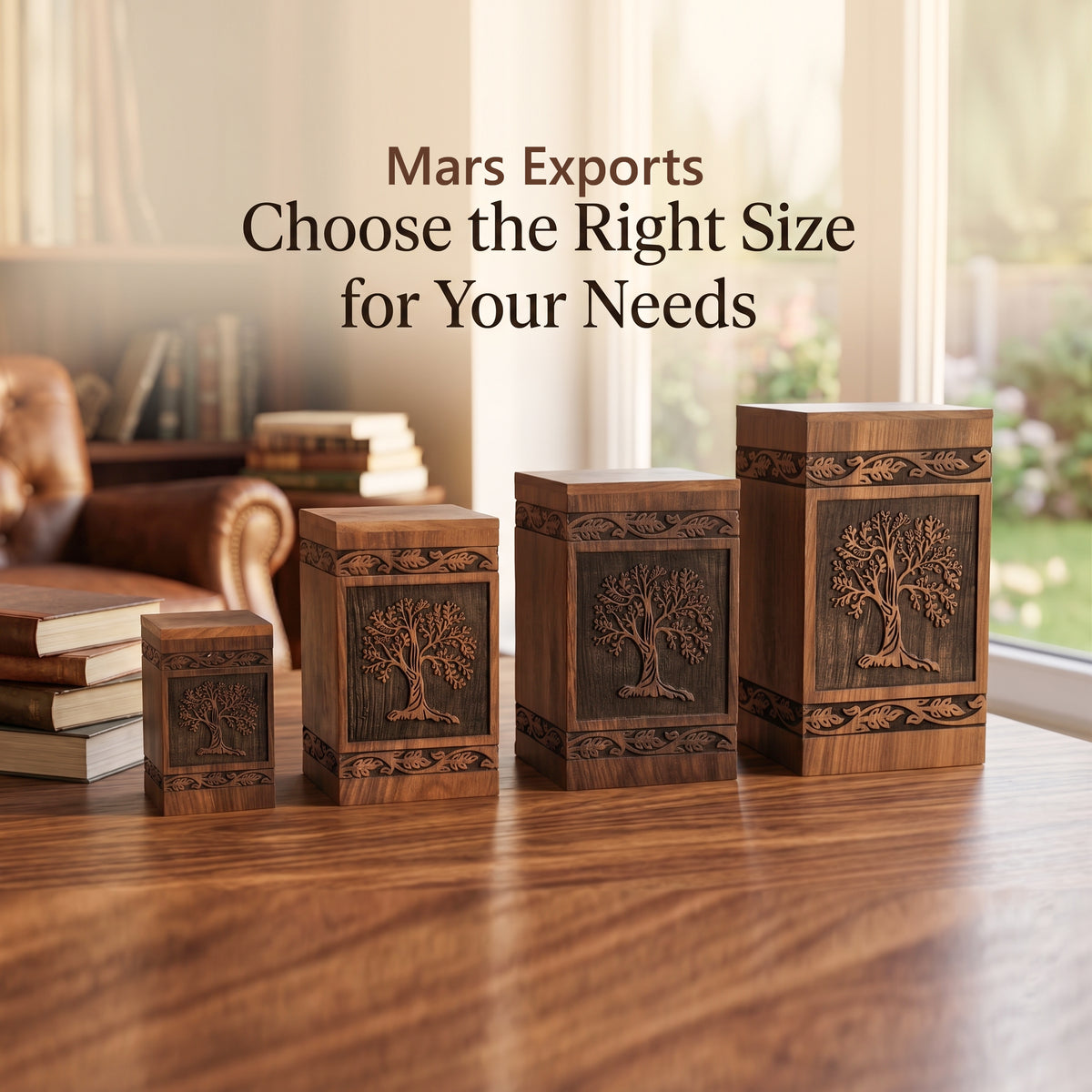 Compact wooden cremation urn for preserving a small portion of ashes