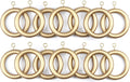 24 golden wooden curtain rings with eyelets only, clips not included