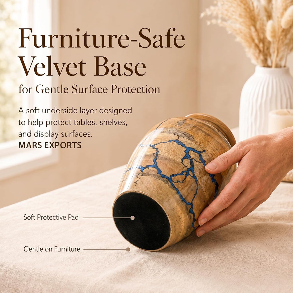 MARS EXPORTS 60 cubic inch wooden urn product image 7