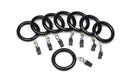Walnut black wooden curtain rings with matching clips